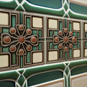 Azulejo Simetría floral de mediados de siglo Movimiento de