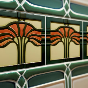 Azulejo Simetría floral de mediados de siglo Movimiento de