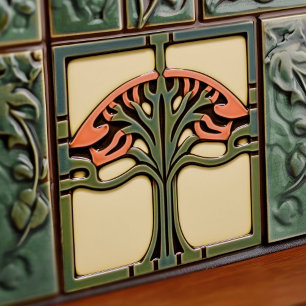 Azulejo Simetría floral de mediados de siglo Movimiento de