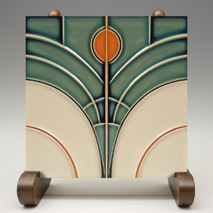 Azulejo Simetría Geométrica Abstracta de la Modernidad de 