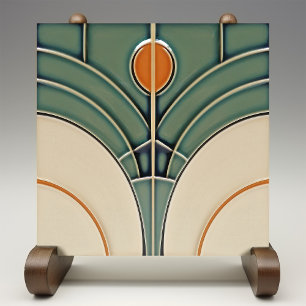 Azulejo Simetría Geométrica Abstracta de la Modernidad de