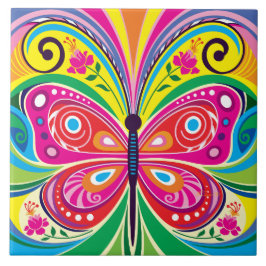 Azulejo Simetría perfecta de mariposa