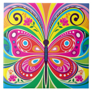 Azulejo Simetría perfecta de mariposa