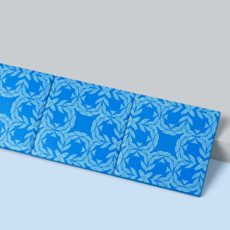 Azulejo Simetría Tranquila Inspirada en la Naturaleza Azul