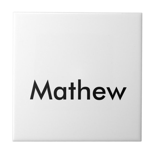 Azulejo simple letra inicial monograma añada su letra de n (Frente)