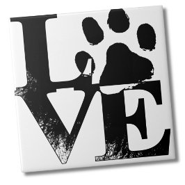 Azulejo Simple Mascota Love Paw