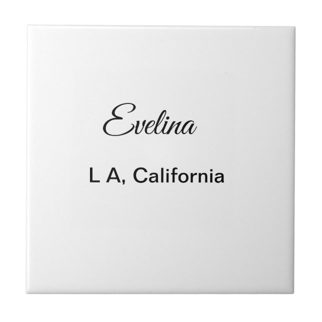 Azulejo Simple minimal add your name text place city custo (Frente)