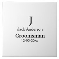 SIMPLE MINIMAL añada tu nombre personalizado groom