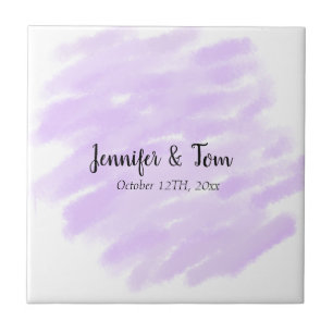 Azulejo simple minimal añade tu nombre boda personalizada