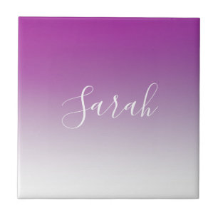 Azulejo Simple Moderno Gradiente Ombré Purpura Minimalista