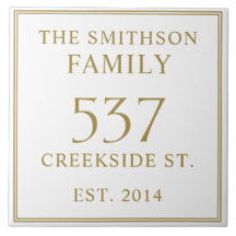 Simple White Date Estableció La Placa De La Casa D