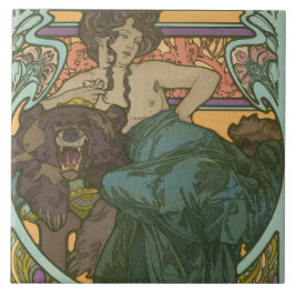 Azulejo Sin título de Alphonse Mucha (1902)