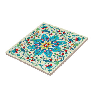 Azulejo Sinfonía de primavera turquesa de Iznik