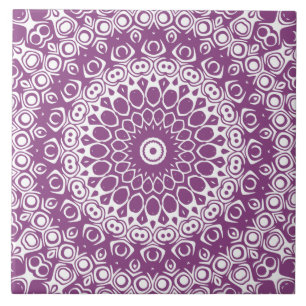 Azulejo Sinfonía del Mandala del Pétalo de Ciruela
