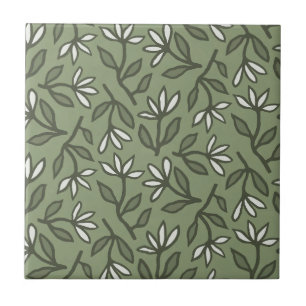 Azulejo Sinfonía floral bailarina Moss Green