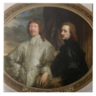 Azulejo Sir Endymion Porter (1587-1649) y el artista, C.