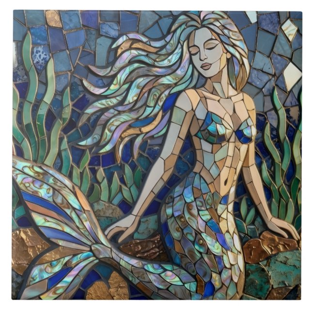 Azulejo Sirena Mosaico (Frente)