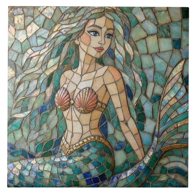 Azulejo Sirena Mosaico (Frente)