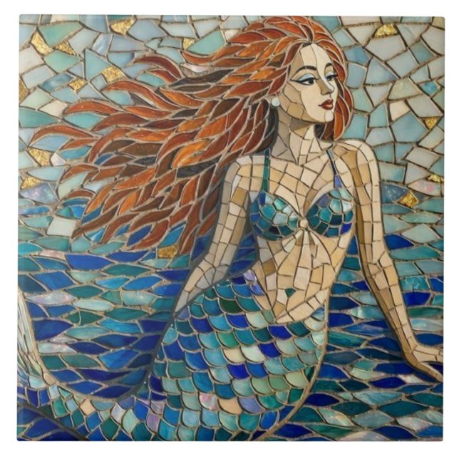 Azulejo Sirena Mosaico (Frente)