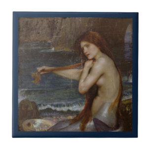 Azulejo Sirena que se peina el pelo