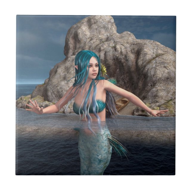 Azulejo Sirena Ultramarina (Frente)