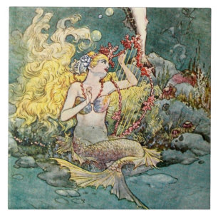 Azulejo “Sirena y arpa” de Charles Folkard