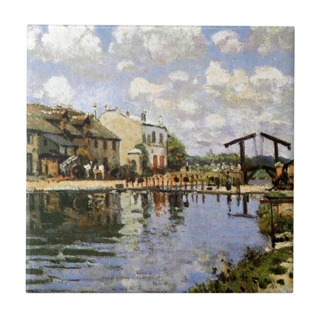 Azulejo Sisley - El Canal Saint Martin, 1872 (Frente)