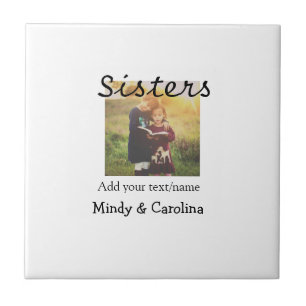 Azulejo Sisters bestis BFF añadir familia de nombres de fo