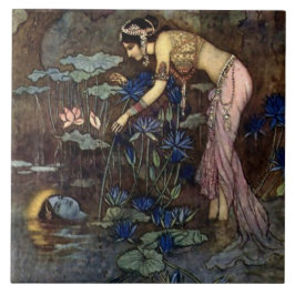 Azulejo "Sita encuentra a Rama" de Warwick Goble