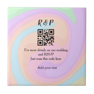 Azulejo sitio web de boda rsvp q r código agregar nombre t