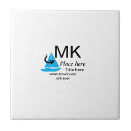 Azulejo Sitio web del blog de agente de viajes con flecha