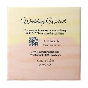 Azulejo sitio web del boda agregar código Q R exploración 