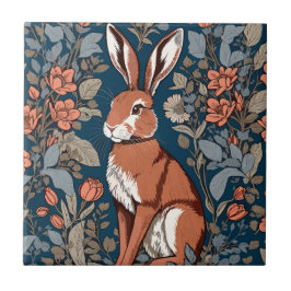 Azulejo Sitting Hare William Morris Inspiren Floral