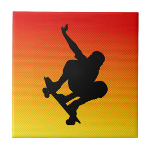 Azulejo Skateboarding amarillo-naranja