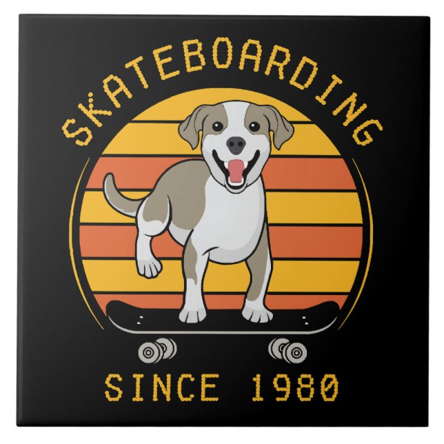 Azulejo Skateboarding Desde 1980 (Frente)