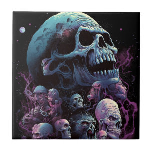 Azulejo Skull Monsters Horror Art