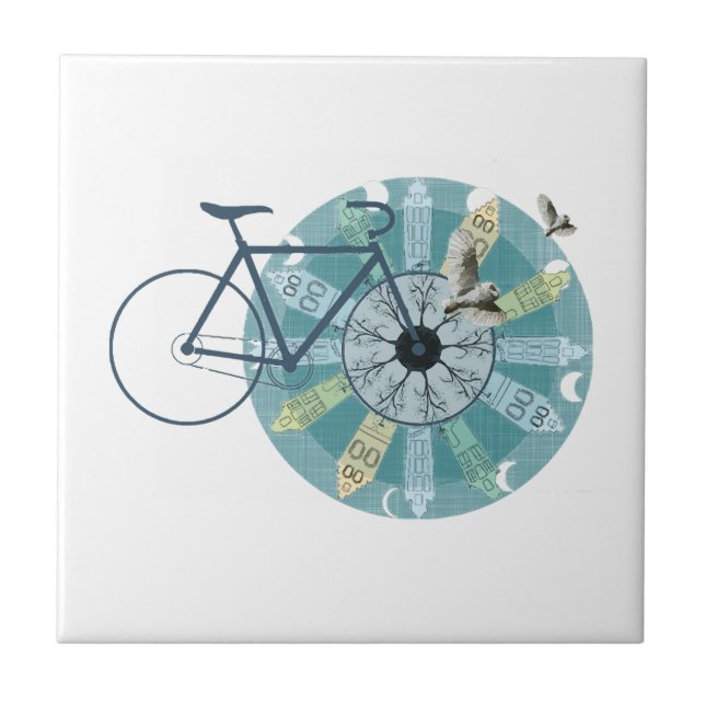 Azulejo Skyline de Ámsterdam (Frente)