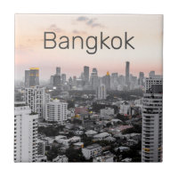 Skyline Sunset Panorama BKK Tailandia