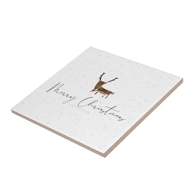 Azulejo SlipperyJoe Merry Nocheveris rinoceronte (Lado)