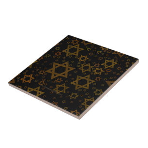 Azulejo SlipperyJoe's Estrella David temática de Hanukkah