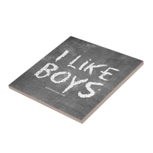 Azulejo SlipperyJoe's I Like Boys sucia tiza la oscuridad
