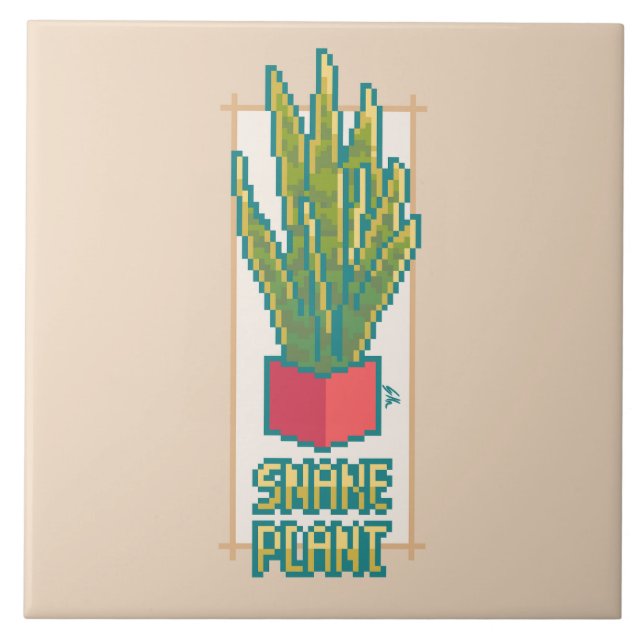 Azulejo Snakeplant, Pixelart  (Frente)