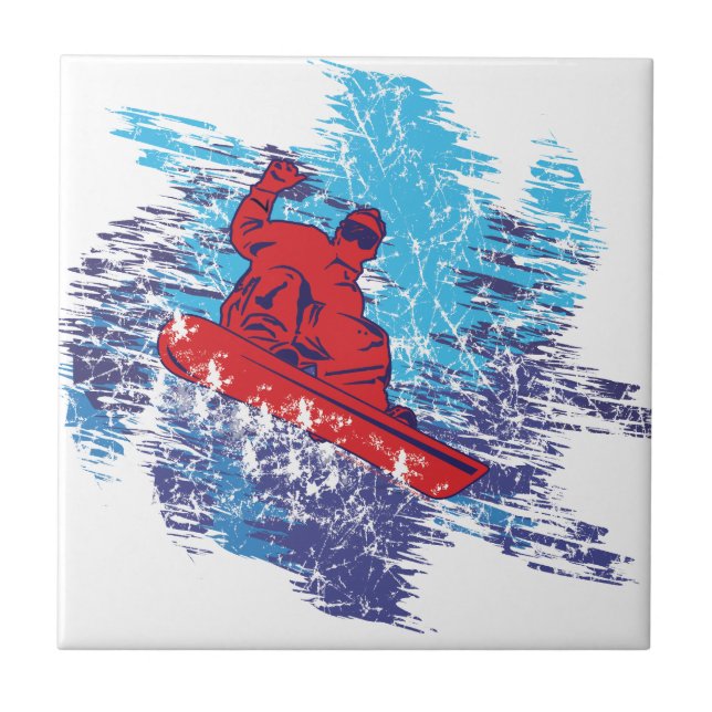 Azulejo Snowboarder de Guay (Frente)