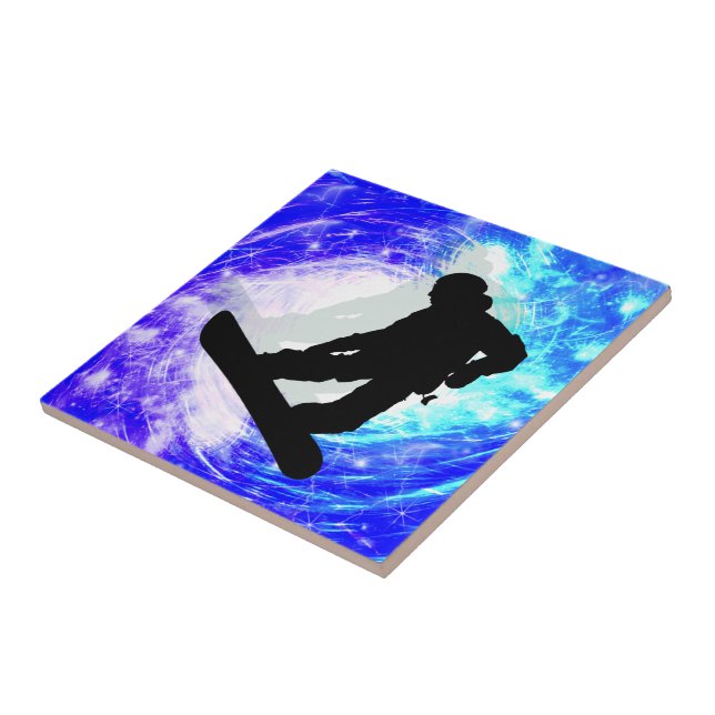 Azulejo Snowboarder en la desorientación (Lado)