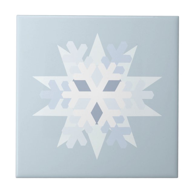 Azulejo Snowflake de invierno (Frente)