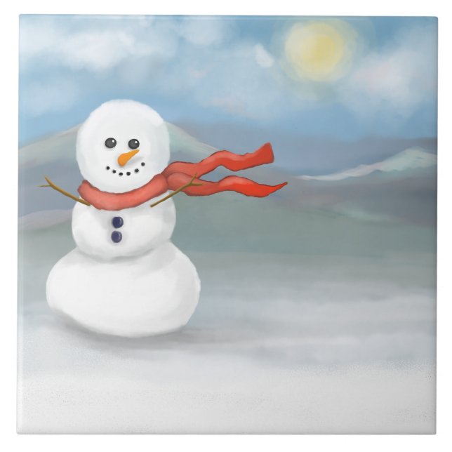 Azulejo Snowman