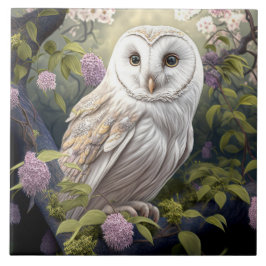 AZULEJO SNOWY OWL TILE