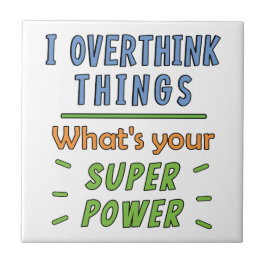 Azulejo Sobrepensar las cosas