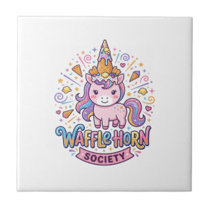 Azulejo Sociedad de Cuerno de Waffle de Unicornio Ropa Lis