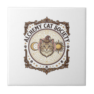 Azulejo Sociedad de gatos de alquimia Arte vectorial vinta